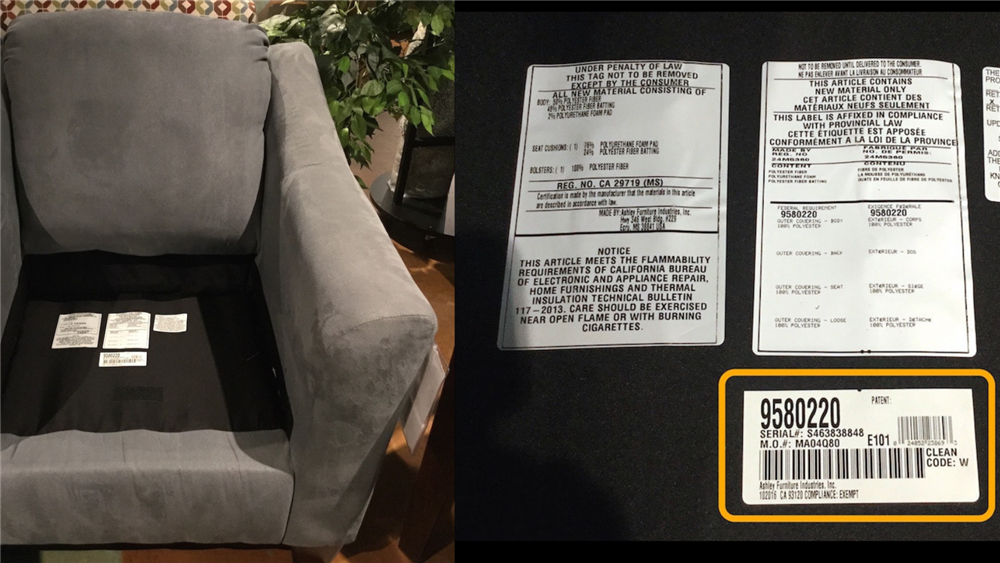 furniture tags